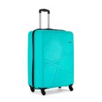 Safari Pentagon 55 Cms Small Cabin Polypropylene Hard Sided 4 Wheels 360 Degree Wheeling System Luggage/Suitcase/Trolley Bag, Cyan Blue