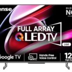 Hisense 164 Cm (65 Inches) 4K Ultra Hd Smart Qled Google Tv 65U6K (Gray) | Dolby Vision & Atmos | Hsr 120 Mode | 32 Full Array Local Dimming Zones