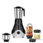 Lifelong Mixer Grinder For Kitchen – 4 Jars 500 Watt Mixie – 2 Nutri Bullet Jars For Smoothie & Blending, Chutney Jar & Liquidizing Jar Used As Wet Grinder & Blender – Stainless Steel Blades (Llmg39)