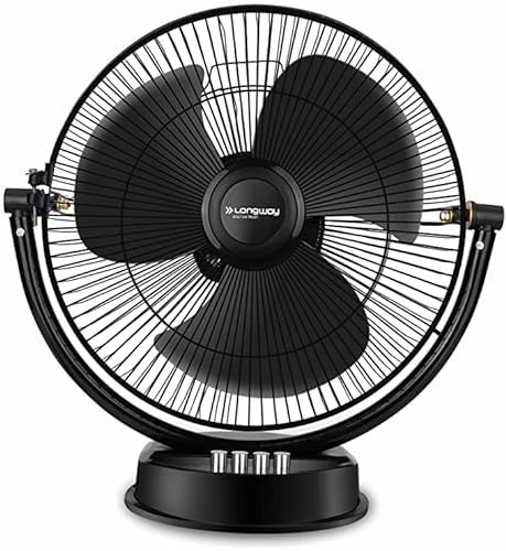 Longway Speedy Black Table Fan, P1 300 Mm, Ultra High Speed, 3 Blade, Decorative 5-Star Rated (Black, Pack Of 1)