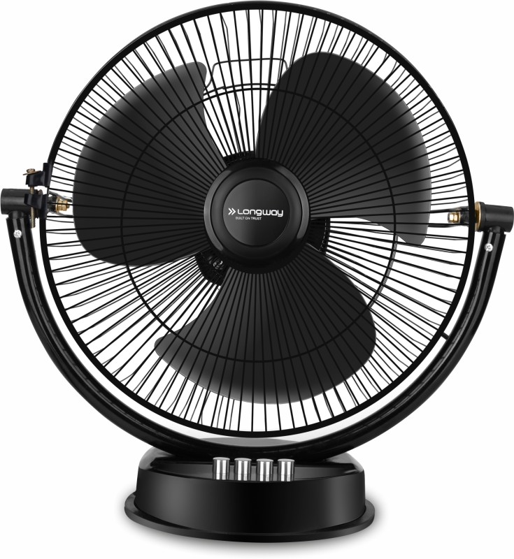 Longway Speedy 300 Mm Energy Saving 3 Blade Table Fan(Black, Pack Of 1)