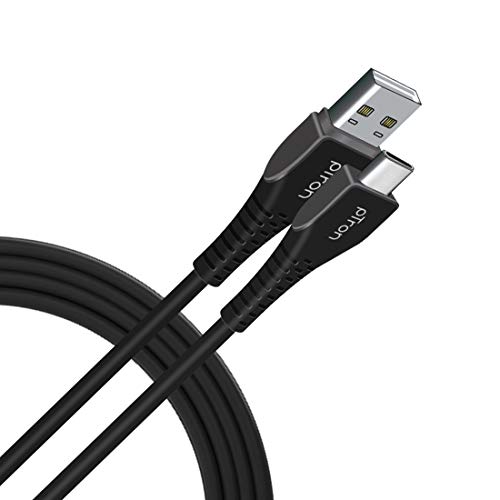 Ptron Usb-A To Type-C 2.4A Fast Charging Cable Compatible With Android Phones/Tablets, 480Mbps Data Transfer Speed, Made In India, Solero T241 Tangle-Free Type-C Usb Cable (Round, 1M, Black)