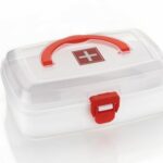 Tex-Ro Medico Small First Aid Box, White, Plastic, Rectangular