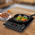 Wipro Vesta Cic102 Induction Cooktop 1600 Wwith Soft Push Button| Crystal Glass Plate|7 Segment Led Display For Power And Temperature Settngs For Fast Cooking