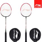 Li-Ning Xp-60-Iv Black, Pink Strung Badminton Racquet(Pack Of: 2, 86 G)