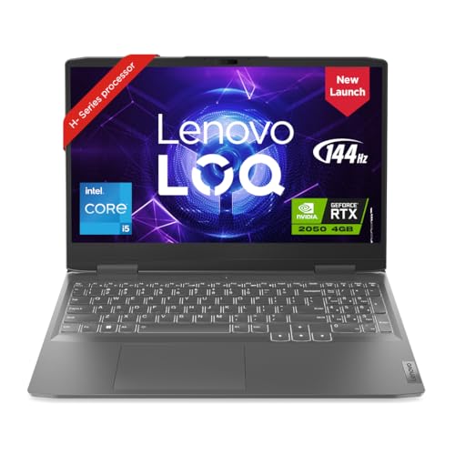 Lenovo Loq Intel Core I5-12450H 15.6″ (39.6Cm) Fhd Ips 144Hz 350Nits Gaming Laptop (16Gb/512Gb Ssd/Win 11/Nvidia Rtx 2050 4Gb Graphics/Office 2021/3 Month Game Pass/Storm Grey/2.4Kg), 82Xv00F4In