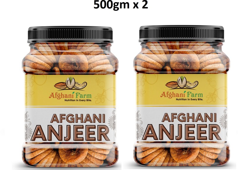 Afgani Farm Dry Fruits Afghani Anjeer Afghanistan Anjir Figs(2 X 500 G)