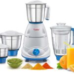 Prestige Atlas Plus 750 W Juicer Mixer Grinder Super-Efficient Stainless Steel Blades (4 Jars, Blue, White)