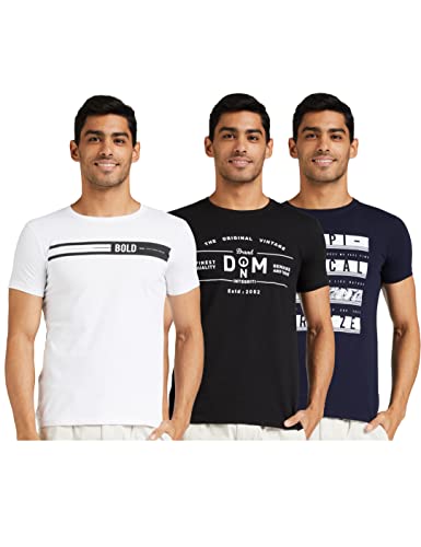 Integriti Men’S Slim T-Shirt (Pack Of 3) (Int-T-Ct-125_Black/White/Navy M)