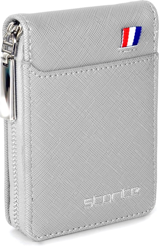 Storite Men & Women Casual, Formal, Travel, Trendy Grey Artificial Leather Card Holder(9 Card Slots)