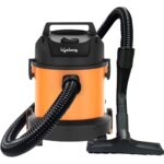 Lifelong 800-Watt Vacuum Cleaner For Home Use With Blower Function, 6 Litre, Wet & Dry, 2.75 Meter Cord, 1.8 Meter Hose Pipe | Llvc930| Non-Rust Plastic Body (Orange & Black) Hepa Filter