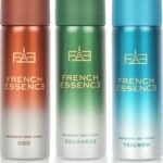 French Essence Combi Pack Of Oud,Triumph,Recharge Deodorant Spray  –  For Men(50 Ml, Pack Of 3)