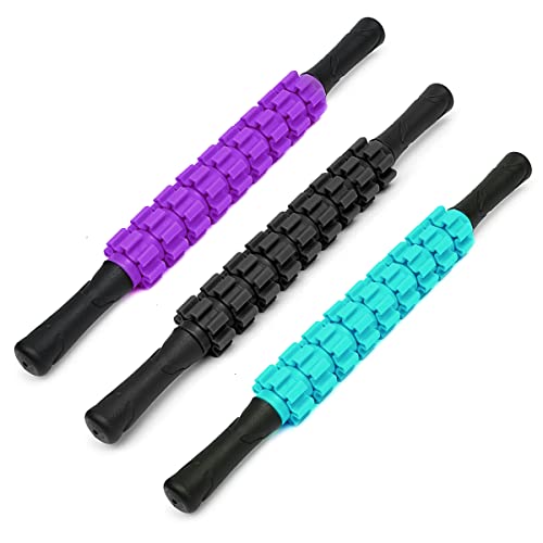 Slovic Massage Stick (Pack Of 1) | Self-Massage Equipment For Instant Muscle Pain Relief & Workout Recovery | Relieves Pain & Soreness From Shoulder, Neck, Back, Legs | Anti-Slip Grip | Color May Vary