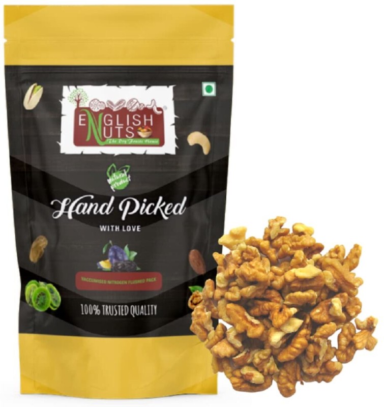 English Nuts Sharbati Light Walnut Kernel Halves | Without Shell | 1 Kg Akroth Giri Walnuts(2 X 0.5 Kg)