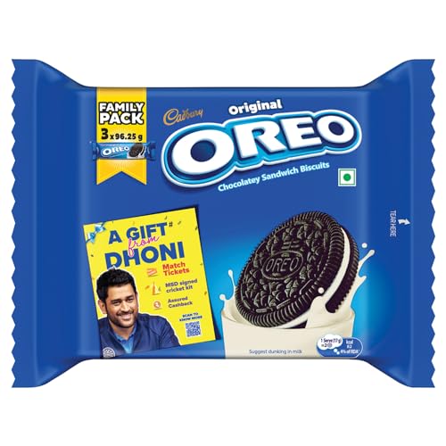 Cadbury Oreo Vanilla Flavour Crème Sandwich Biscuit, 288.75 G