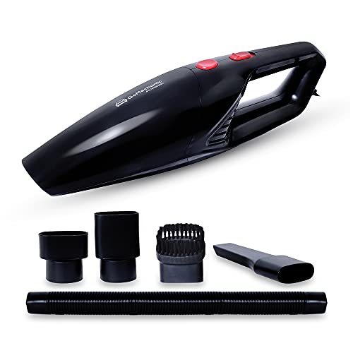 Gomechanic Car Vacuum Cleaner – Portable 2 In 1 Wet & Dry Cleaner For Car With High Suction Power 4500Pa – Multipurpose 12V Power Corded With Nozzle Straw & Hepa Filter (Neutron 4500, Black)