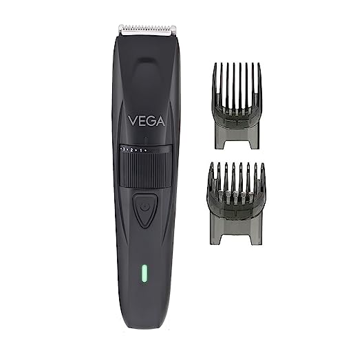 Vega Trimmer For Men With 90 Mins Runtime, Stainless Steel Blades & 40 Length Settings, Black, (Power Lite, Vhth-38)