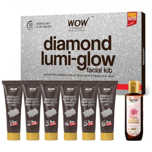 Wow Skin Science Diamond Facial Kit For Polished Skin | Made With Activated Naturals | Salon Like Facial At Home | For Radiant Skin | 85Ml