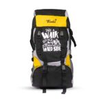 Trunkit Adventure Series Water Resistance Trekking Hiking Travel Bag With Shoe Compartment Rucksack – 55 L (Black/Yellow)