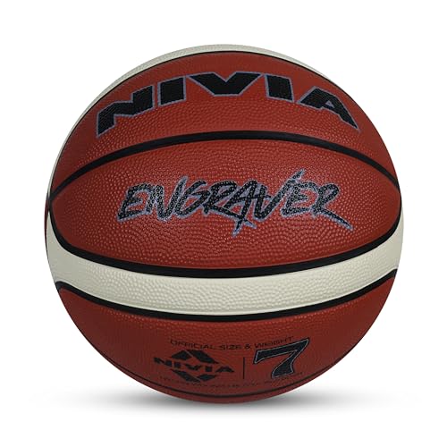 Nivia Engraver Basketball , Size : 7 , Material : Rubber , Color: Multicolor, Polyester;Nylon