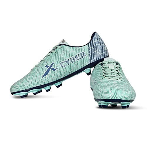 Vector X Cyber Football/Soccer Shoe (Sea Green-Navy, Numeric_10)