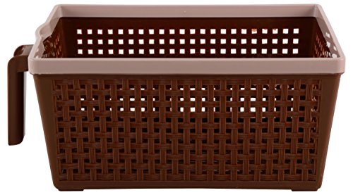 Nayasa Plastic Frill Basket, (Brown), 3 Liter