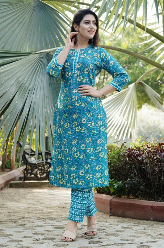 Md Casual Women Kurta Pant Set