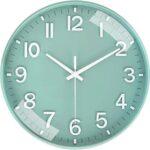 Rylan Wall Clock 12″ Silent Quartz Decorative Latest Wall Clock Non-Ticking Classic Clock Battery Operated Round Easy To Read For Room/Home/Kitchen/Bedroom/Office/School,.