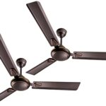 Longway Kiger 1200Mm/48 Inch High Speed Anti-Dust Ceiling Fan (Smoked Brown Pack Of 2)