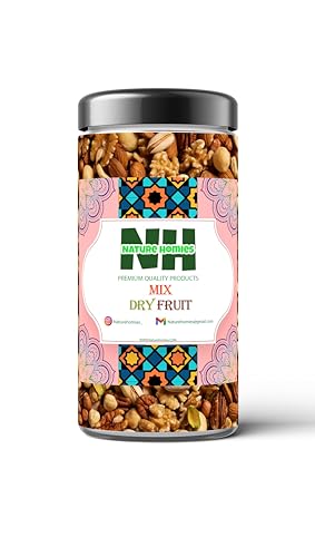 Naturehomies Dry Fruits & Nuts Mix (Contains Almonds, Walnets, Black Raisins, Cashews, Cranberries, Green Raisins, And Pistachio Kernels), Hand-Picked Dry Fruits & Nuts Pack Of (500 Gram)