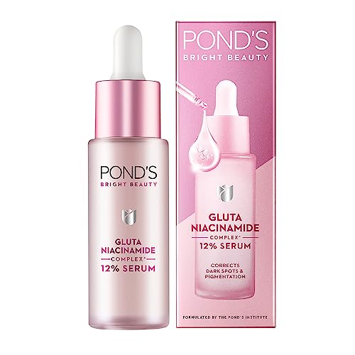 Pond’S Bright Beauty Anti-Pigmentation Serum For Flawless Radiance, 12% Gluta-Niacinamide Complex, Reduces Pigmentation, 28 Ml