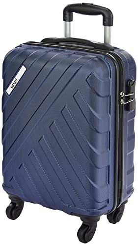 Safari Ray 53 Cms Small Cabin Polypropylene Hard Sided 4 Wheels 360 Degree Wheeling System Luggage/Suitcase/Trolley Bag, Midnight Blue