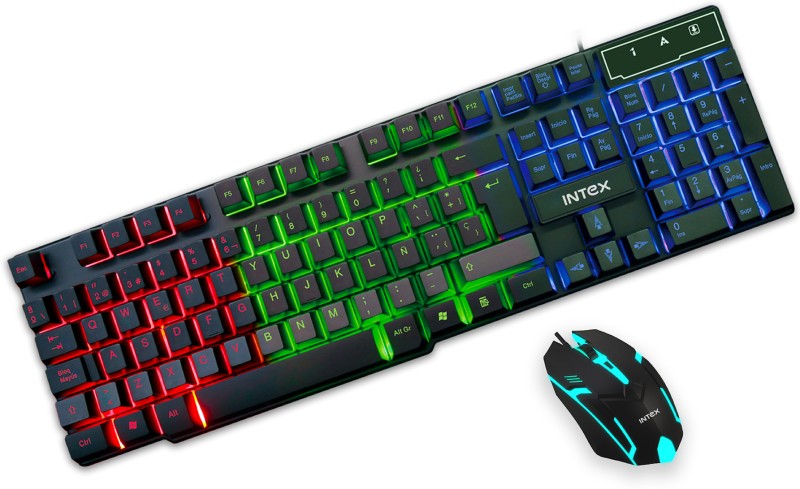 Intex Wired Gaming Keyboard & Mouse It-Kb 334/Rgb,Spill Resistant, Keyboard And Mouse Combo Set