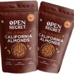 Open Secret Premium Californian | 100% Natural|Tasty, Crunchy| Immunity Boosting| Pack 2 Almonds(2 X 501 G)