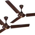 Activa 390 Rpm High Speed Bee Approved 5 Star 1200 Mm Energy Saving 6 Blade Ceiling Fan(Brown, Pack Of 2)