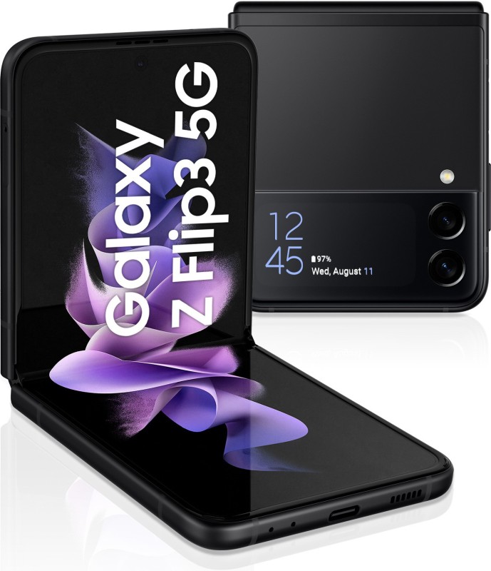 Samsung Galaxy Z Flip3 5G (Phantom Black, 128 Gb)(8 Gb Ram)