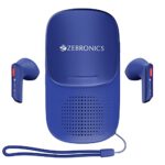 Zebronics Sound Bomb X1 3-In-1 Wireless Bluetooth V5.0 In Ear Earbuds + Speaker Combo With 30 Hour Backup, Built-In Led Torch, Call Function, Voice Asst, Type C (Blue)