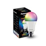 Panasonic Led 9.5W 5Ch Smart Bulb Compatible With Alexa And Google Home (Wifi + Bluetooth), 16 Millions B22 Smart Bulb (Multicolor)