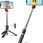 Hold Up Wireless R1 Bluetooth Selfie Stick(Black, Remote Included)