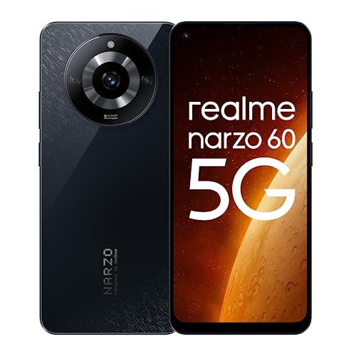 Realme Narzo 60 5G (Cosmic Black,8Gb+128Gb) | 90Hz Super Amoled Display | Ultra Sharp 64 Mp Camera | With 33W Supervooc Charger