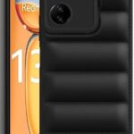 Sattar Back Cover For Camera Protection Soft Back Cover For Redmi 13C 4G(Black)