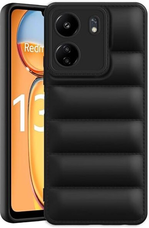 Sattar Back Cover For Camera Protection Soft Back Cover For Redmi 13C 4G(Black)