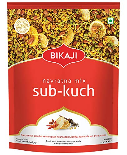 Bikaji Sab Kuch Navratan Mixture | Farsan | Chivda | Authentic Indian Namkeen | Made In Bikaner | Traditional Recipe | Mix Of Namkeen, Peanuts & Potato Sticks | Best Indian Tea Snack | 1Kg Pack