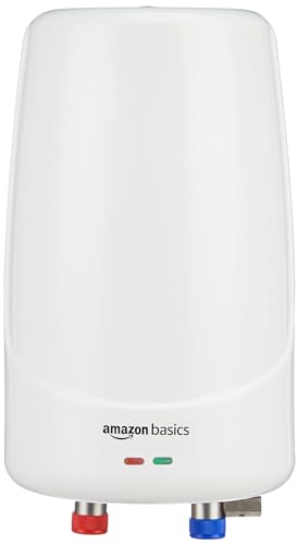 Amazon Basics Electric Instantaneous Water Heater I 3 Litre I 3 Kw I 1 Year Warranty I White I Vertical Wall Mounting