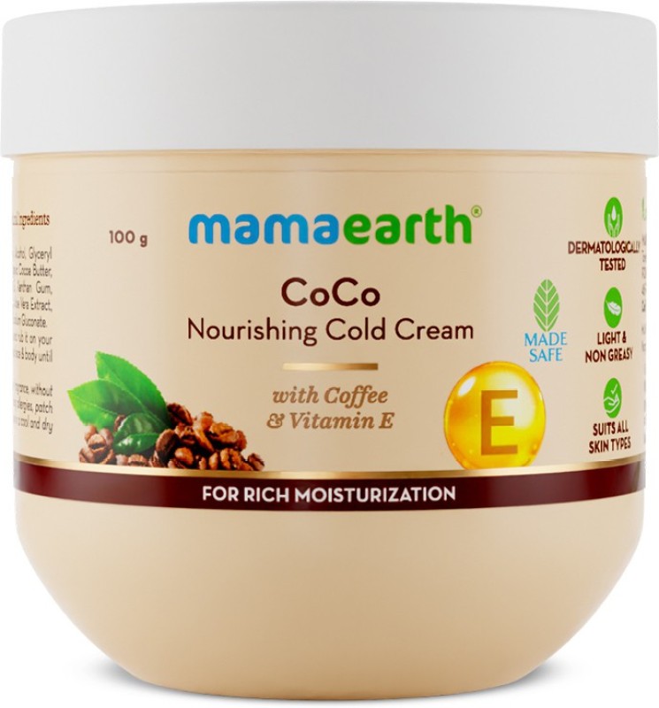 Mamaearth Coco Nourishing Cold Cream For Dry Skin With Coffee And Vitamin E(100 G)