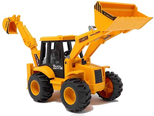 Graphene Friction Powered Plastic Jcb Construction Realistic Engineer Vehicle Pushdozer Excavator Bulldozer Construction Toys Truck Machine For Kids Yellow