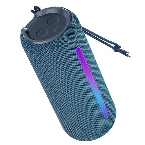 Boat Newly Launched Stone Spinx Pro Bluetooth Speaker With 20 W Rms Sound, Up To 8 Hrs Of Playtime, Btv5.0, Built-In Mic, Rgb Leds, Tws Feature, Tf Card, Aux Port & Usb Type-C Port(Tropical Blue)