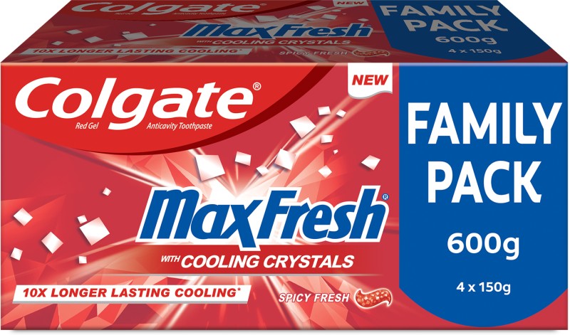 Colgate Maxfresh Red Gel With Cooling Crystals For Intense Cooling & Super Fresh Breath Toothpaste(600 G)