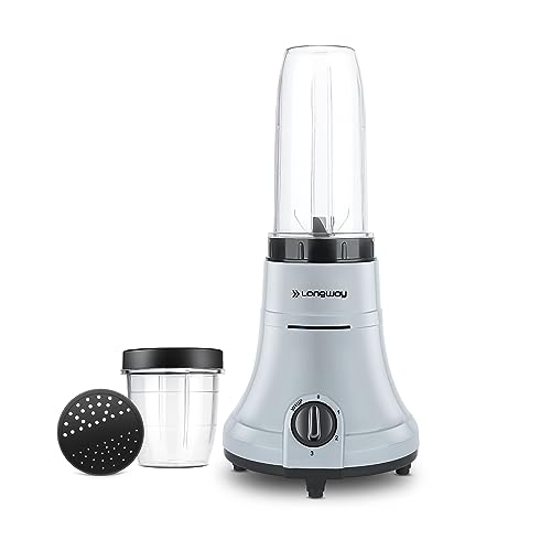 Longway Sage 500 Watt Juicer Mixer Grinder With 2 Jars For Grinding, Mixing, Juicing With Powerful Motor | 1 Year Warranty | (Black & Gray, 2 Jars)