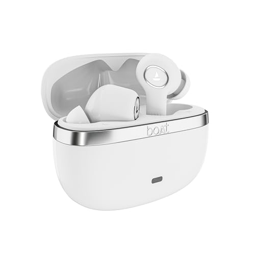 Boat Nirvana Ion Tws Earbuds With 120 Hrs Playback(24Hrs/Charge), Crystal Bionic Sound With Dual Eq Modes, Quad Mics Enx™ Technology, Low Latency(60Ms), In Ear Detection(Ivory White)